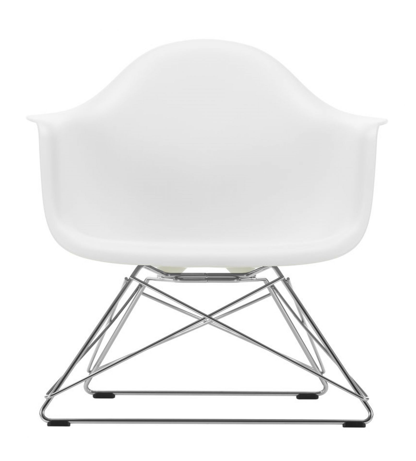 Eames Plastic Arm Chair LAR Chair Vitra White - Chrome